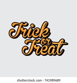 Trick or treat halloween quote typography, halloween day.