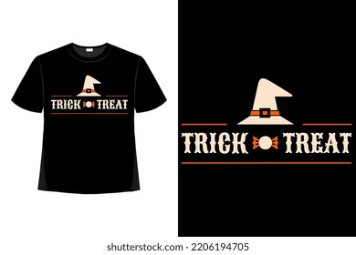 Trick Or Treat Halloween Scary Night Tshirt Good For Clothes, Greeting Card, Poster, And Mug Design. 