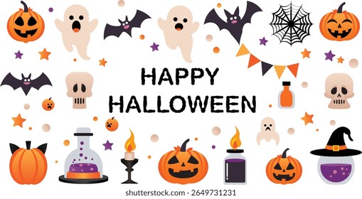Trick or Treat Halloween definir forma de vetor