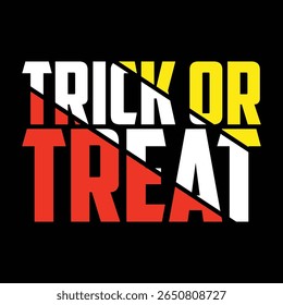 Trick or Treat Halloween social media saudação web banner template em laranja e cores pretas e laranja