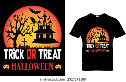 TRICK OR TREAT HALLOWEEN - HALLOWEEN T SHIRT DESIGN 