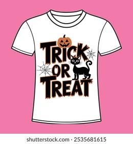 Trick or Treat Halloween T Shirt. New Halloween T Shirt Design.