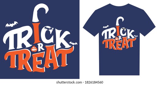 Trick or Treat, Halloween t-shirt design vector, Halloween pumpkins vector