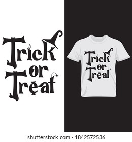 Trick Or Treat -Halloween T-Shirt Design. Halloween Vector Graphic. 
Halloween T-Shirt illustration. Horns head devil t-shirt design.Beautiful and eye catching halloween vector