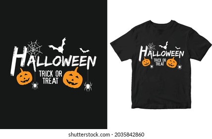 Trick or treat Halloween T-shirt Design