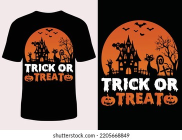 Trick or treat halloween t-shirt design