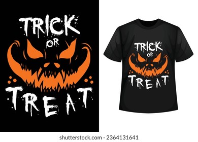  Trick or treat - Halloween t-shirt design template.