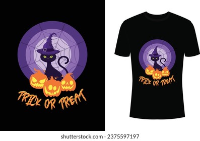 Trick or Treat Halloween T-shirt Design