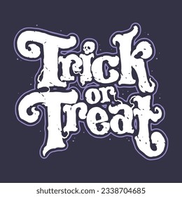 engañar o tratar el diseño tipográfico de halloween para el diseño de camisetas, logotipo o pegatinas