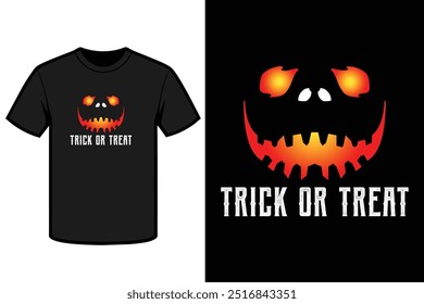 Trick or Treat Halloween typography t shirt design