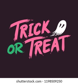 Trick or treat Halloween typography vector