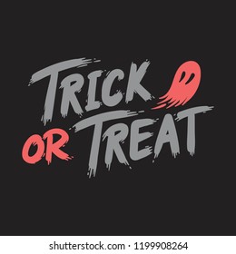 Trick or treat Halloween typography vector