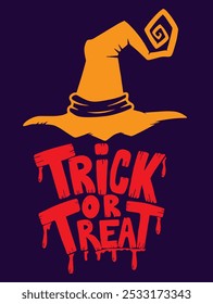 Trick or Treat Halloween Typography vector T-shirt design 