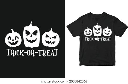 Trick or treat Halloween Unique T-shirt Design