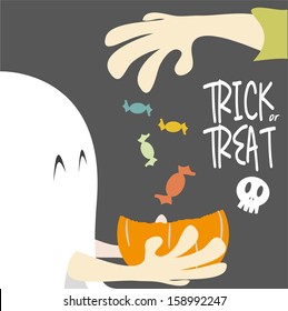 Trick or Treat Halloween - vector 