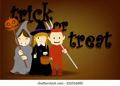 trick or treat  halloween vector