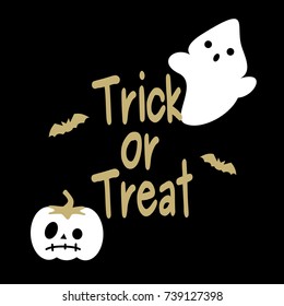 trick or treat halloween vector card