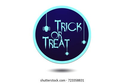 Trick or Treat. Halloween Vector Design with Trick or Treat lettering. Vector illustration.