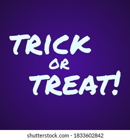 Trick or Treat! hand draw lettering ghost old movie style design