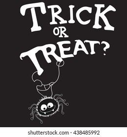 Trick or treat. Hand drawn Halloween lettering.