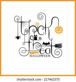 Trick or Treat Happy Halloween Greeting Card