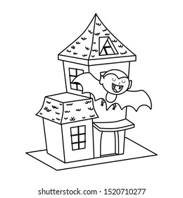 trick or treat - happy halloween line image