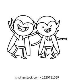 trick or treat - happy halloween line image