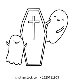 trick or treat - happy halloween line image