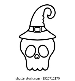 trick or treat - happy halloween line image
