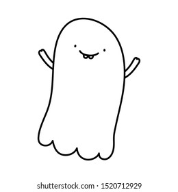 trick or treat - happy halloween line image