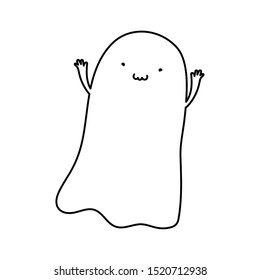trick or treat - happy halloween line image