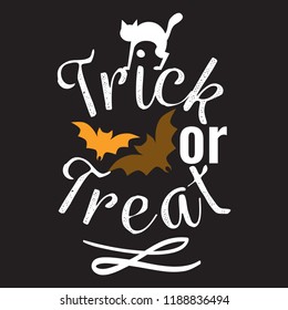 Trick or Treat Happy Halloween logo sign