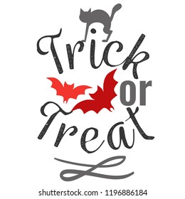 Trick or Treat Happy Halloween logo sign