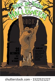 Trick or Treat, Hello Halloween, Rock Praty, Card, Ticket