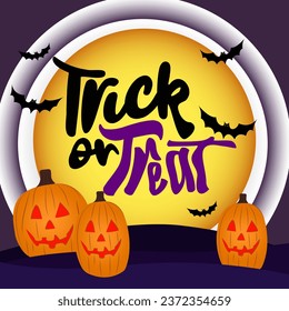 Trick or treat illustration for halloween events