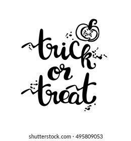 Trick or Treat. Isolated vector object on white background.