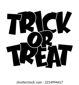 Trick or Treat lettering. Vector illustration