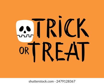 Vector de letras trick or treat aislado