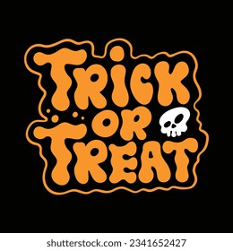 Trick or Treat logotype nice logo for all products about halloween,