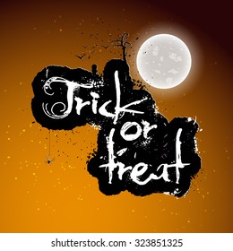 Trick or treat message design background