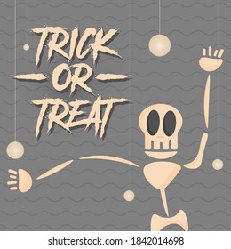 Trick or treat poster. Halloween season poster - Vector