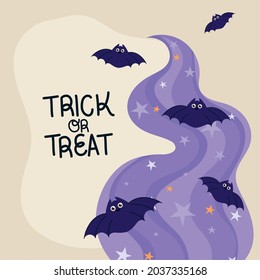 trick treat poster with items