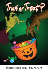 Trick or Treat Poster, vector file