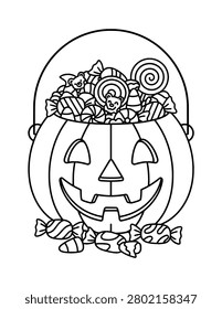 Trick Treat Pumpkin Bucket