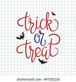 Trick or treat. Quote. Halloween poster