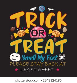 Trick or treat  T shirt design graphic