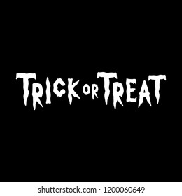 TRICK OR TREAT TEXT BANNER BLACK BACKGROUND