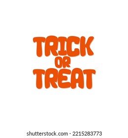 Trick or Treat Text Banner. Vector Illustration.