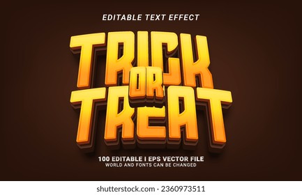 trick or treat text effect graphic style