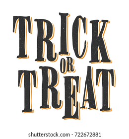 Trick Or Treat Text, Halloween Sign, Happy Halloween Text, Scary Text, Happy Halloween Background, Vector Illustration Background